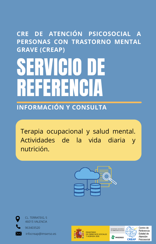 Portada búsqueda bibliográfica resuelta sobre terapia ocupacional y salud mental