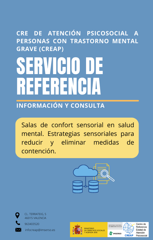 Portada informe búsqueda bibliográfica sobre salas de confort y salud mental Portada informe búsqueda bibliográfica sobre salas de confort y salud mental