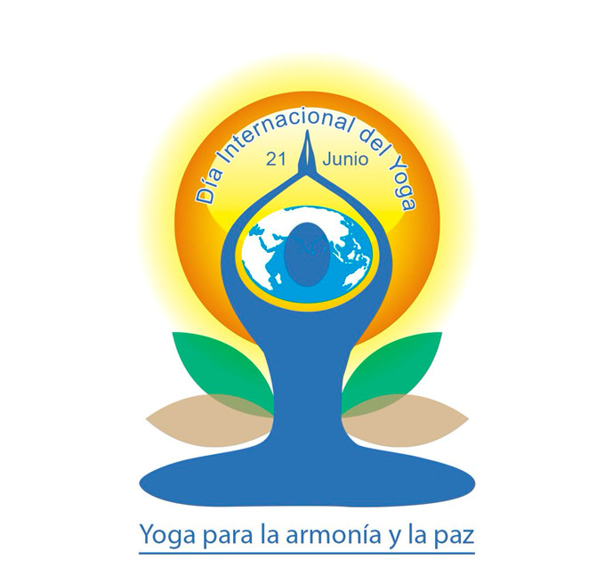 Logo oficial de las Naciones Unidas para conmemorar el Día Internacional del Yoga