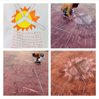 Sesión de arteterapia Geoglifos, figuras de poder.