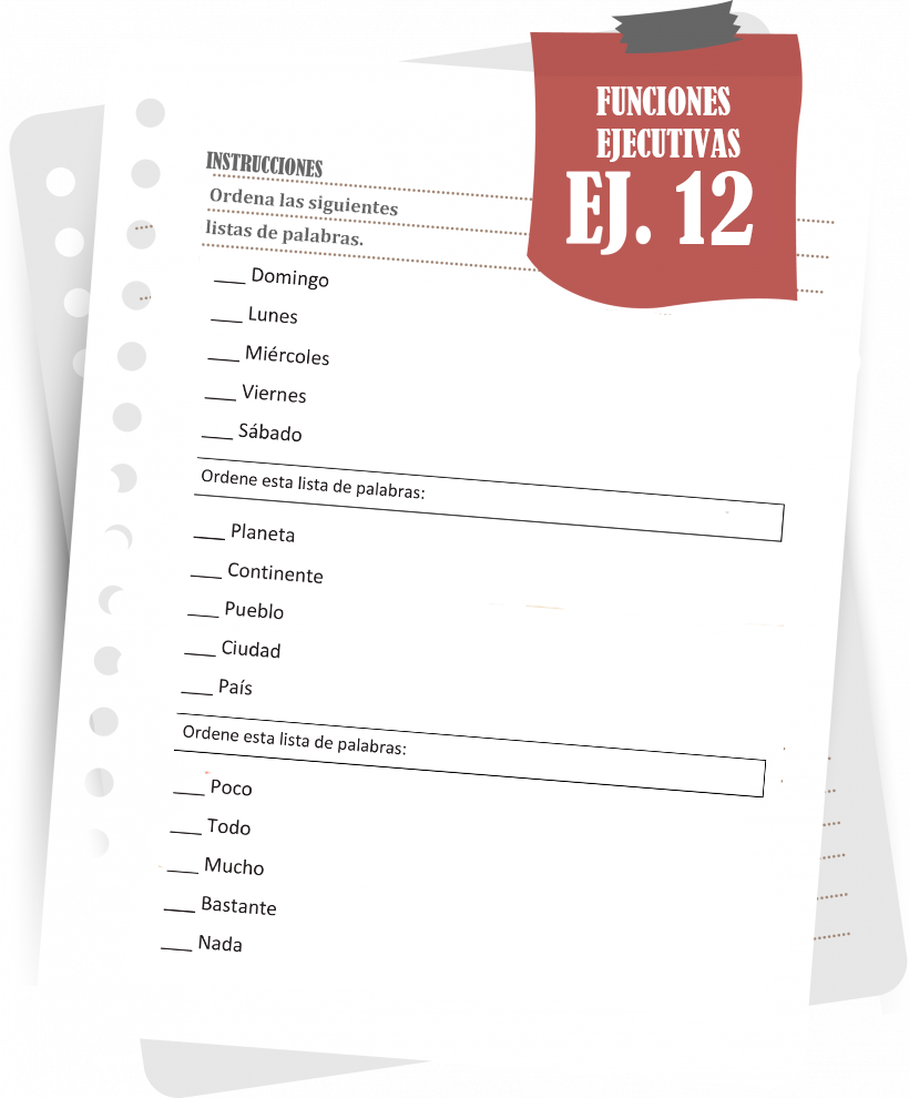 Imagen ficha del ejercicio 12 funciones ejecutivas