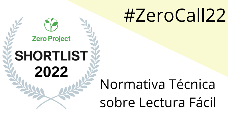 La normalización técnica sobre Lectura Fácil candidata al premio “Zero Project 2022”