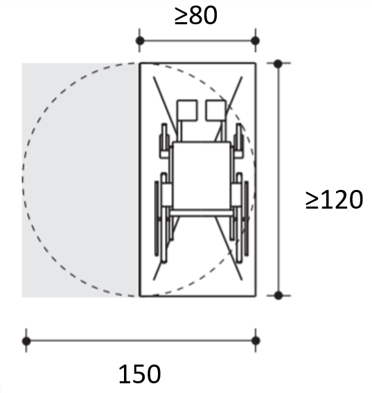 Imagen silla de ruedas medidas