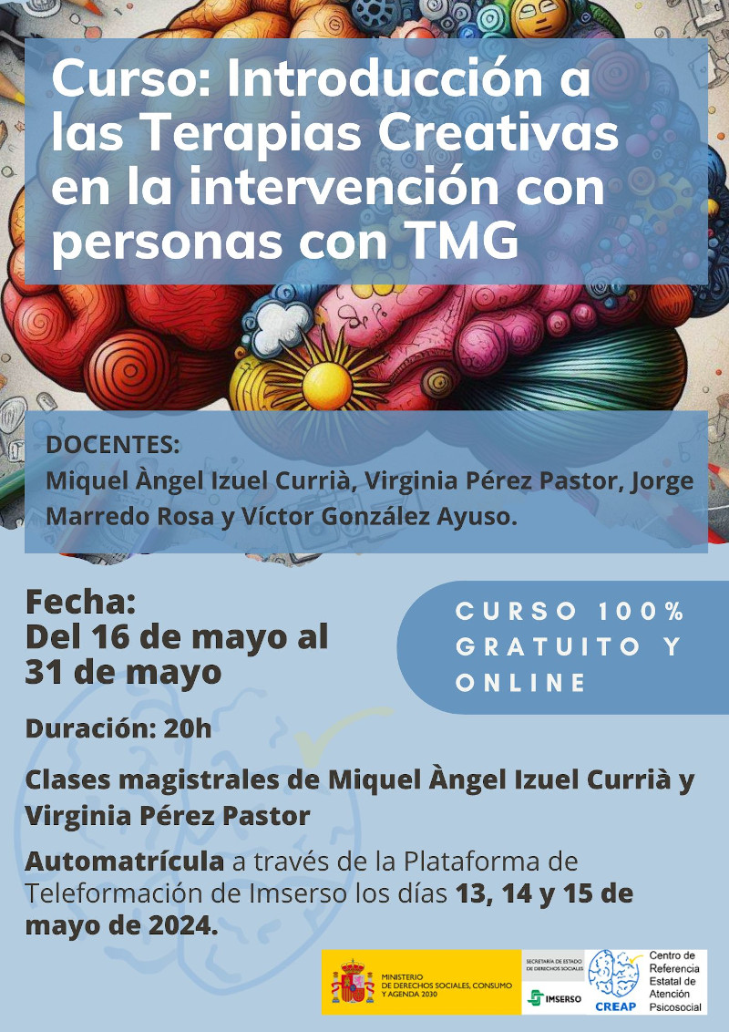 Cartel Curso Terapias Creativas Cartel Curso Terapias Creativas