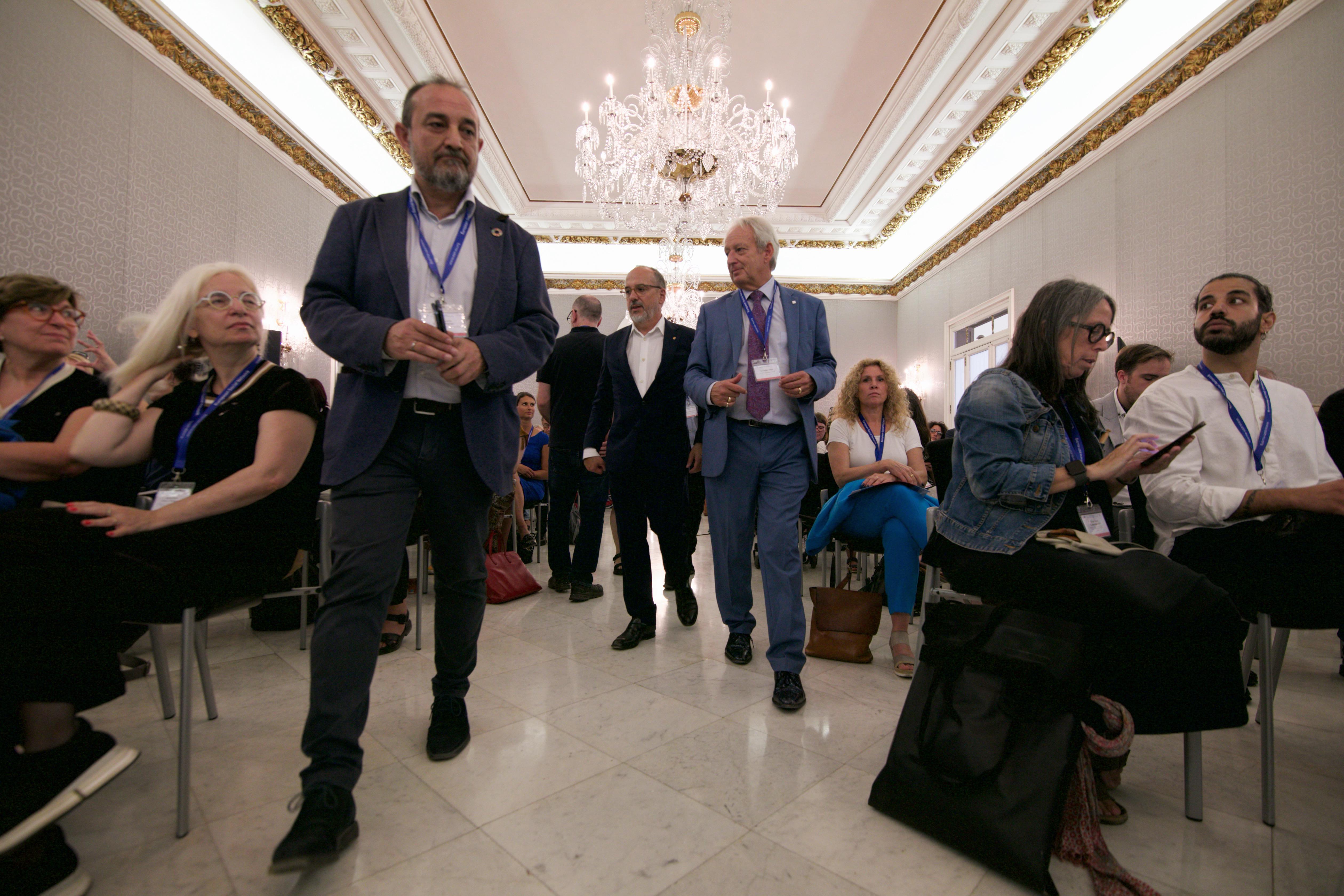 El director general del Imserso en un momento de su entrada en el seminario.
