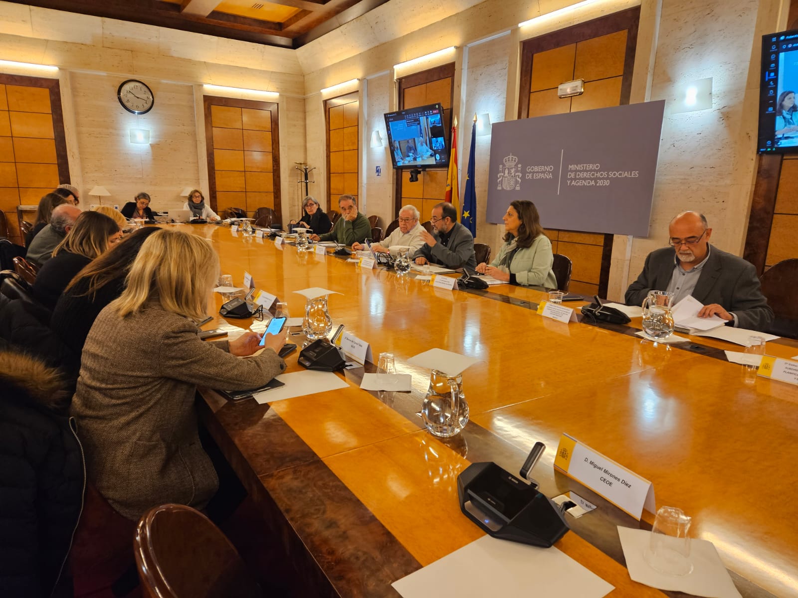 Vista general de la sala en la que tenido lugar la reunión del Consejo General del Imserso