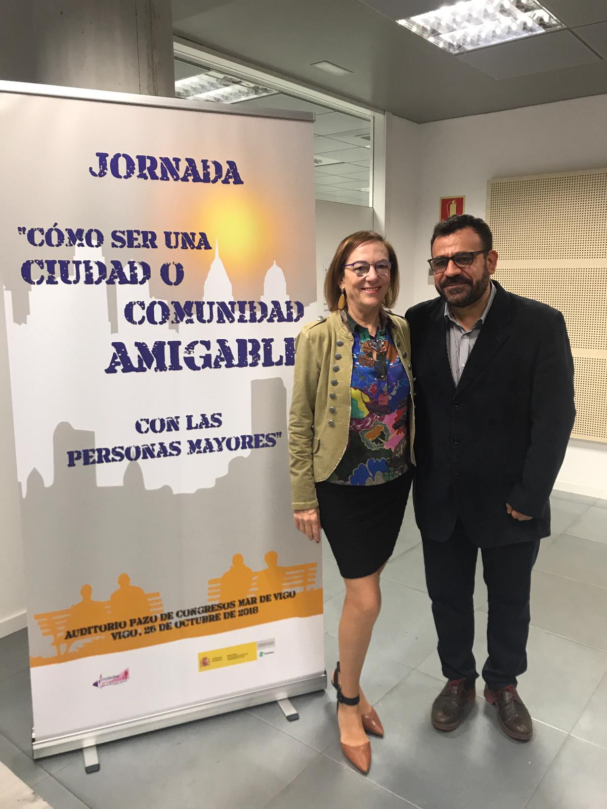 Dª Carmen Orte Socias junto a D. Joaquin Corcobado