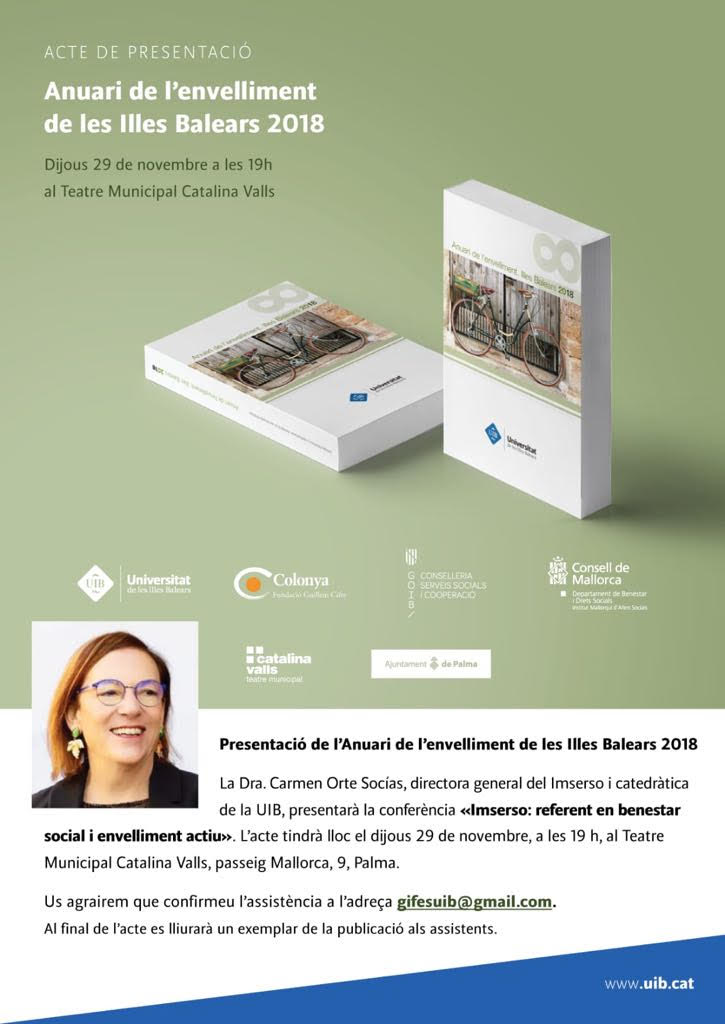 Acto de presentación del «Anuario del Envejecimiento de las Illes Balears 2018