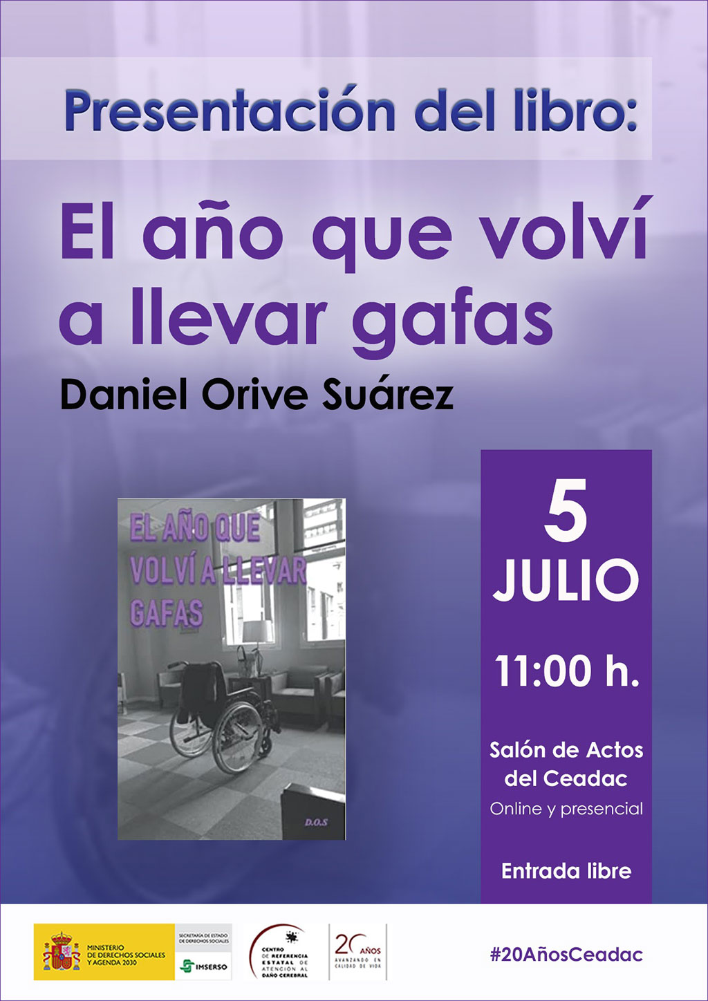 Cartel de la presentación del libro