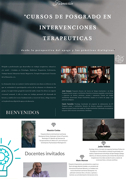 Cursos de Posgrado en Intervenciones Terapéuticas 2020