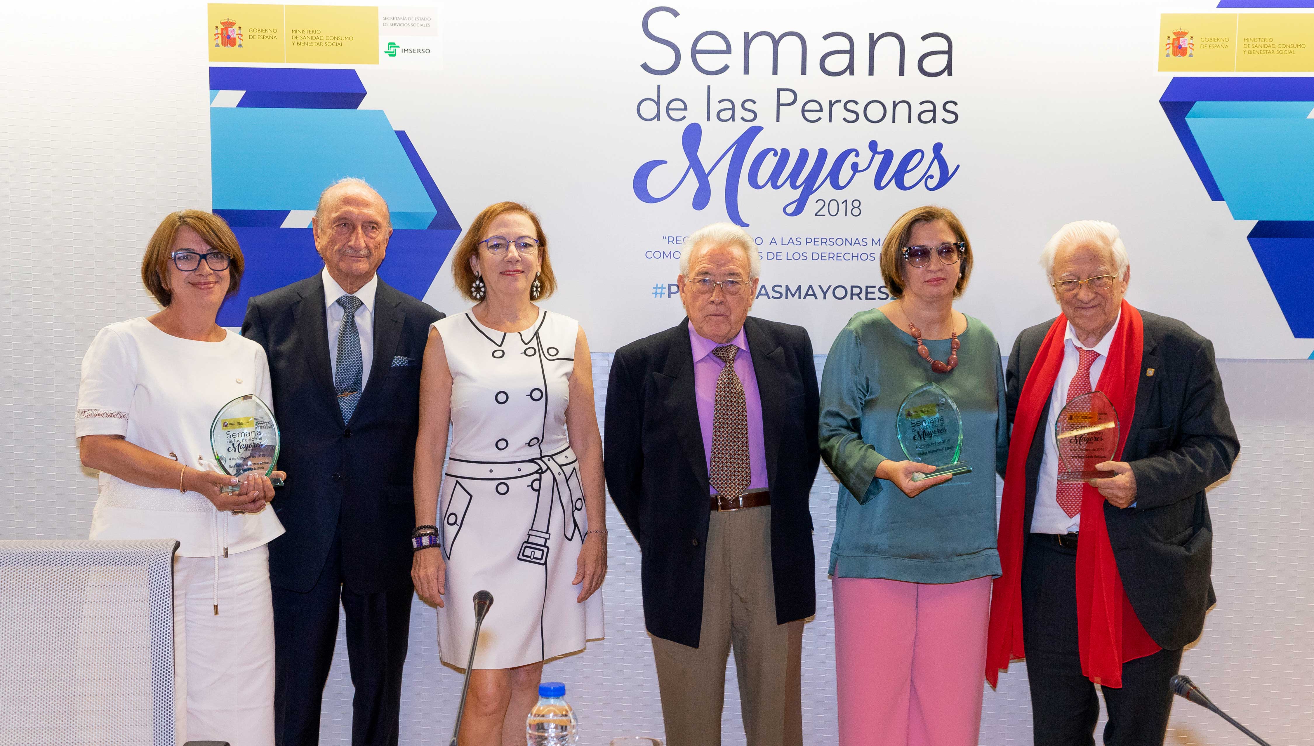 Oli Hervera, Luis Álvarez, Dª Carmen Orte Socias, Juan Antonio Sánchez, Isabel María Martínez y Padre Ángel