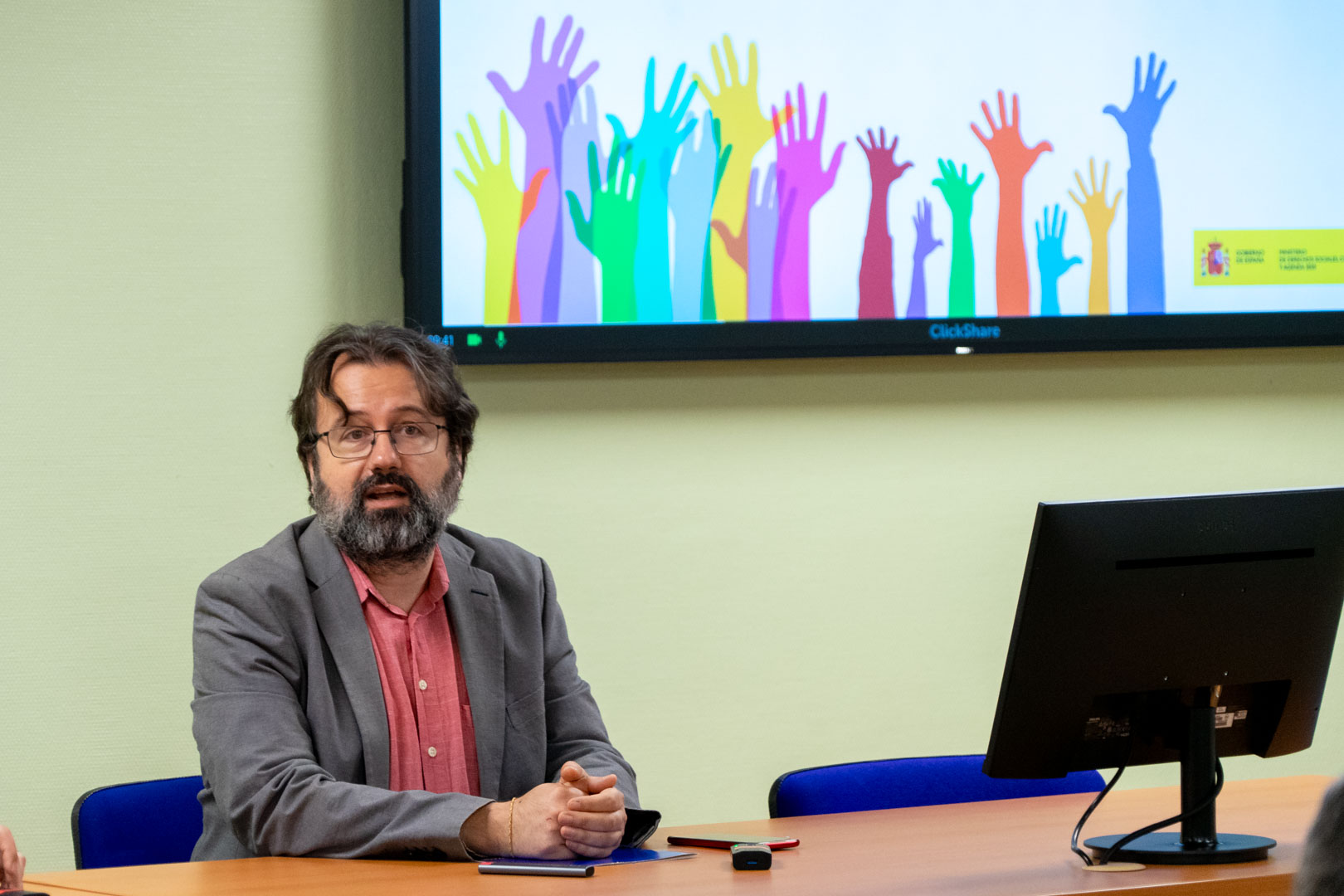 Rubén Herranz, técnico de Estudios del Instituto de Mayores y Servicios Sociales durante su intervención.