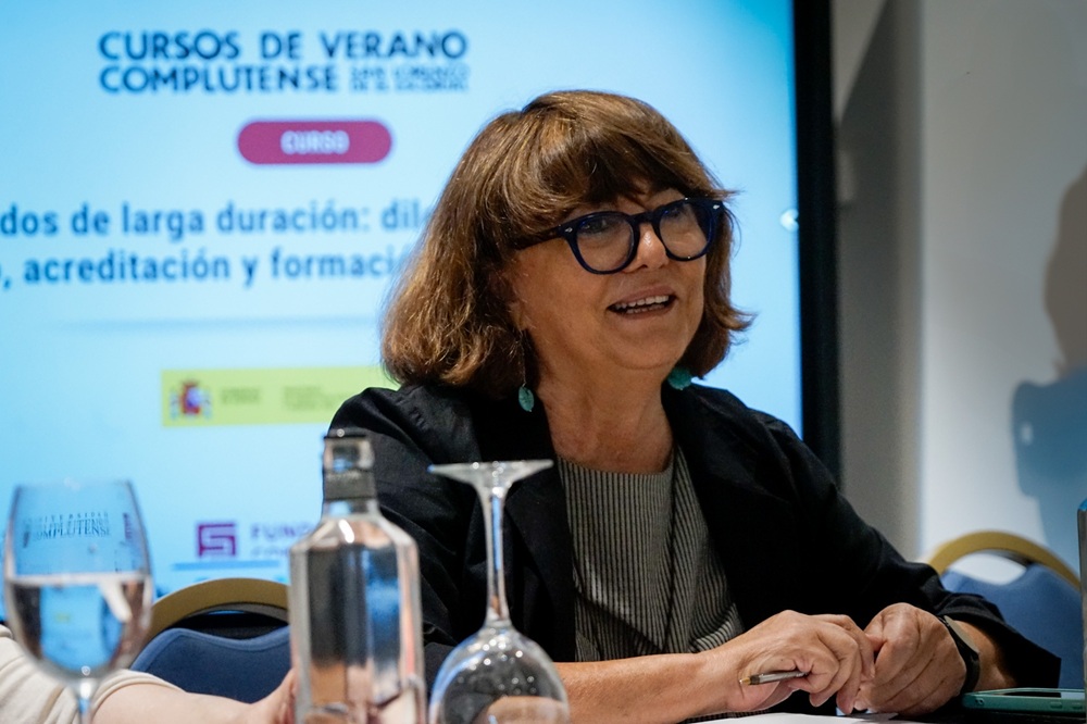 Mayte Sancho, directora general del Imserso durante la clausura del curso.