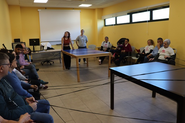 Dinámica de grupo con las familias.