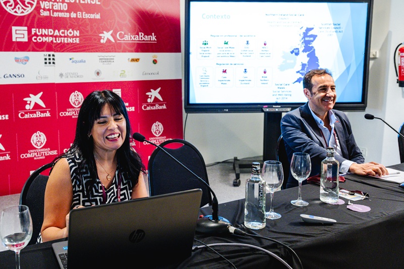 Victoria Rivera Ugarte (Universidad de Cardiff) y Manuel Montero (Imserso).