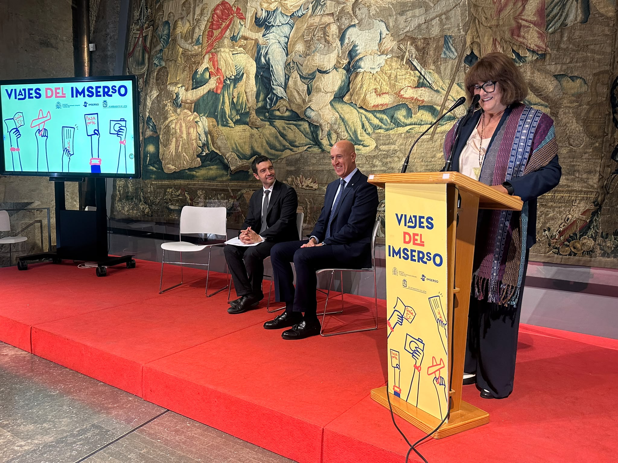 María Teresa Sancho Castiello, directora general del Imserso, durante la rueda de prensa.