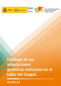 Portada del Catálogo de las adaptaciones genéricas realizadas en el taller del Ceapat.