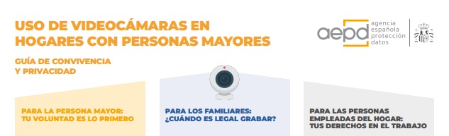 Imagen de infografías con información del uso de las videocamaras en el hogar.